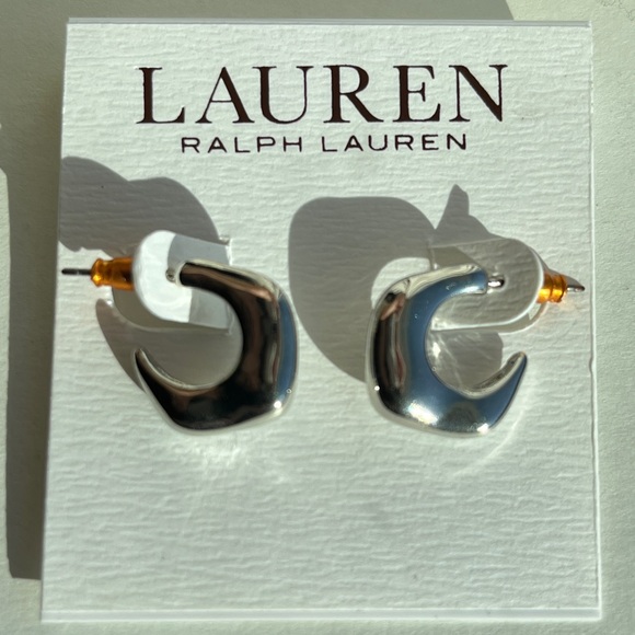 NWT Lauren Ralph Lauren Silver Swirl Earrings - Picture 1 of 5